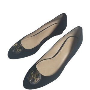 Tory Burch Women's Black Suede Elevated Closet Staple Basic Wedge Shoes  Sz 9.5